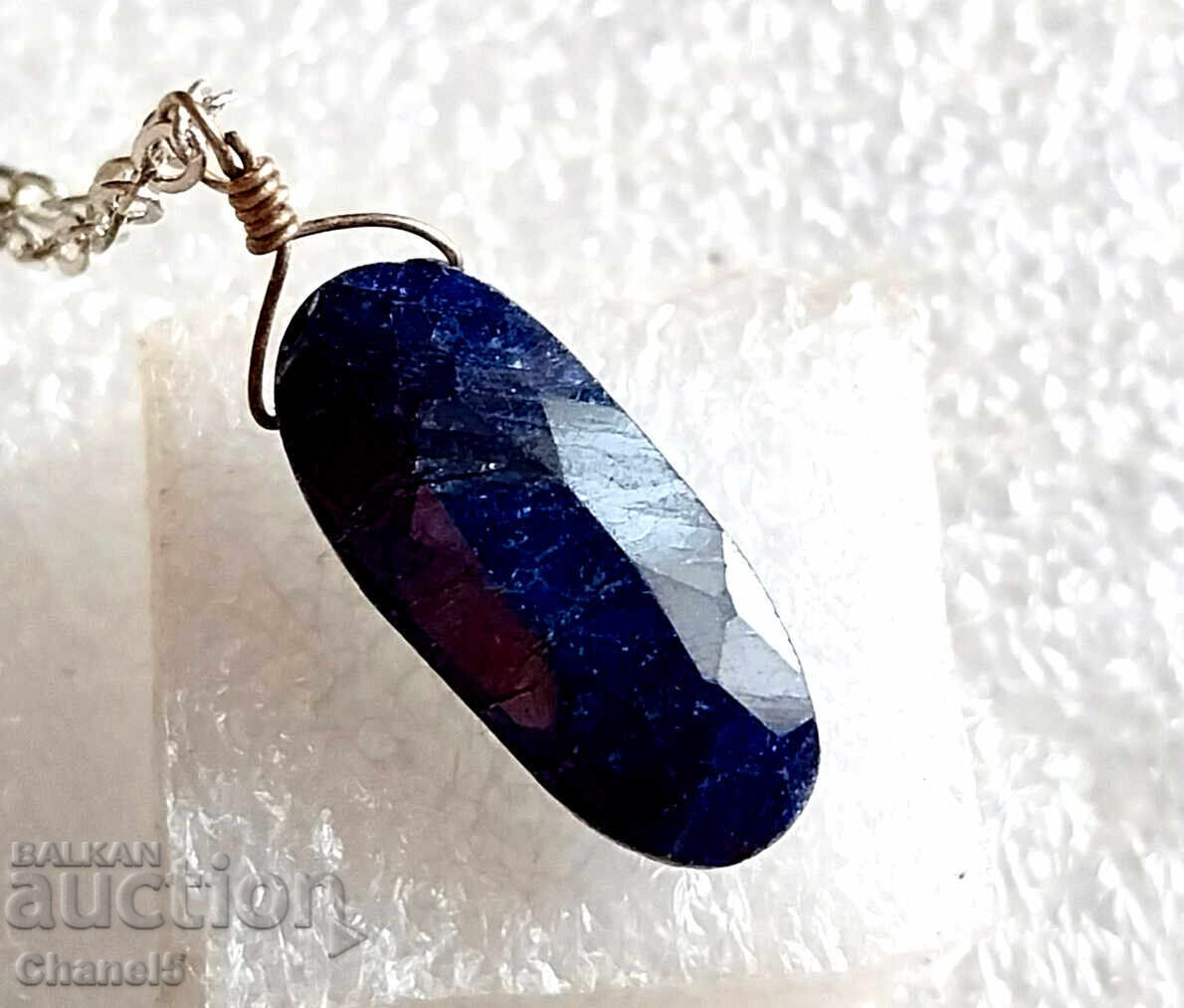 MEDALLION with NATURAL SAPPHIRE AND SILVER 925 (953) with price 39.00 BGN | € 19.94 MEDALLION with NATURAL SAPPHIRE AND SILVER 925 (953) with price 39.00 BGN | € 19.94