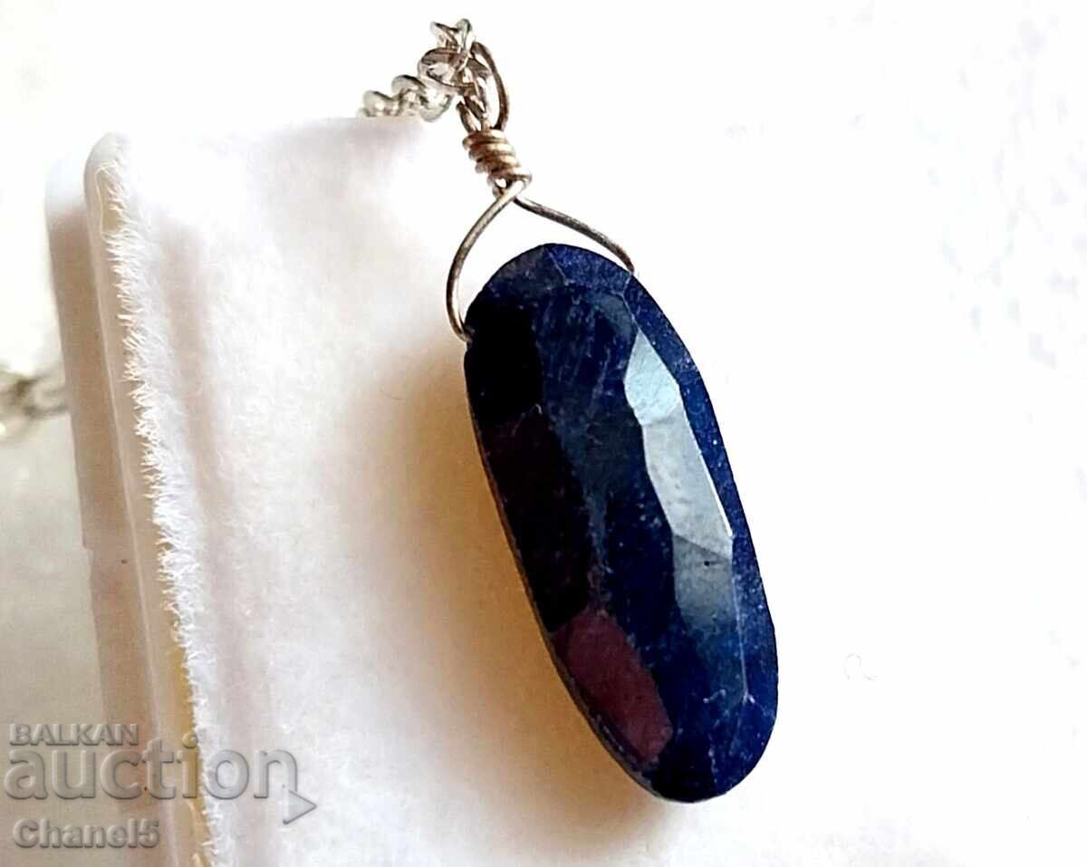 MEDALLION with NATURAL SAPPHIRE AND SILVER 925 (954) with price 39.00 BGN | € 19.94 MEDALLION with NATURAL SAPPHIRE AND SILVER 925 (954) with price 39.00 BGN | € 19.94