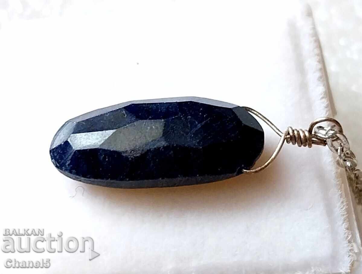 Delivery of MEDALLION with NATURAL SAPPHIRE AND SILVER 925 (954) Delivery of MEDALLION with NATURAL SAPPHIRE AND SILVER 925 (954)