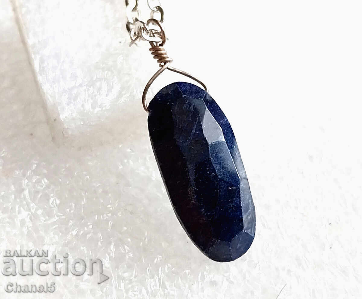 MEDALLION with NATURAL SAPPHIRE AND SILVER 925 (954) - 5 MEDALLION with NATURAL SAPPHIRE AND SILVER 925 (954) - 5