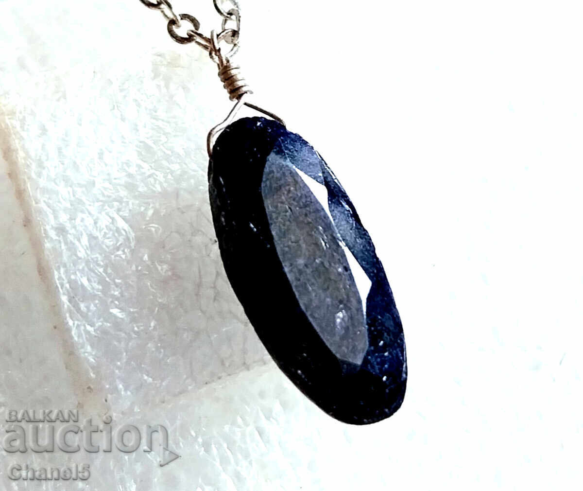 ΜΕΝΤΑΛΙΟ ΜΕ ΦΥΣΙΚΟ ΖΑΠΦΕΙΡΙ ΚΑΙ ΑΣΗΜΙ 925 (955) με τιμή 39.00 BGN | € 19.94