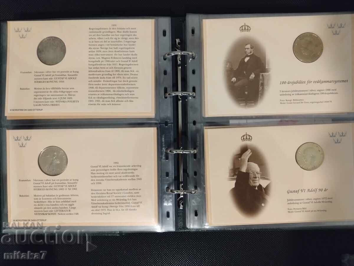 Licitație Album cu monede comemorative a Suediei