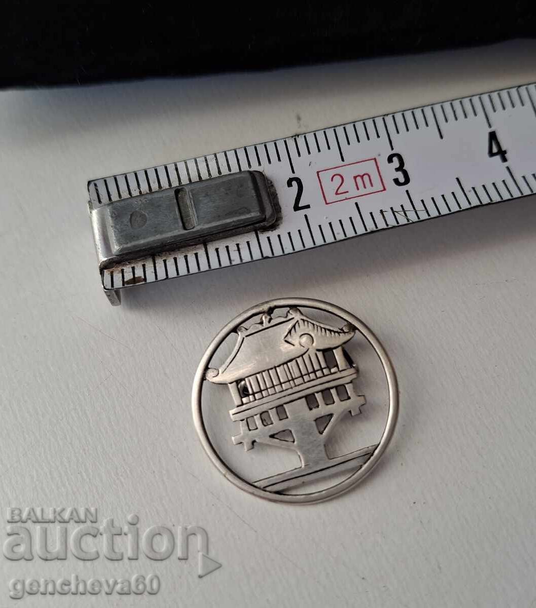 Rare old badge, brooch Vietnam silver, markings - 5 Rare old badge, brooch Vietnam silver, markings - 5
