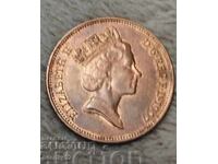 2 piese de 2 penny cu chipul Elisabetei II din 1997, 2000
