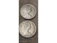 10 πένες με την μορφή της Ελισάβετ Β' από 1974, 1979