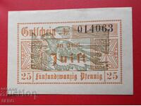 Bancnota-Germania-Saxonia-Insula Just-25 Pfennig 1919