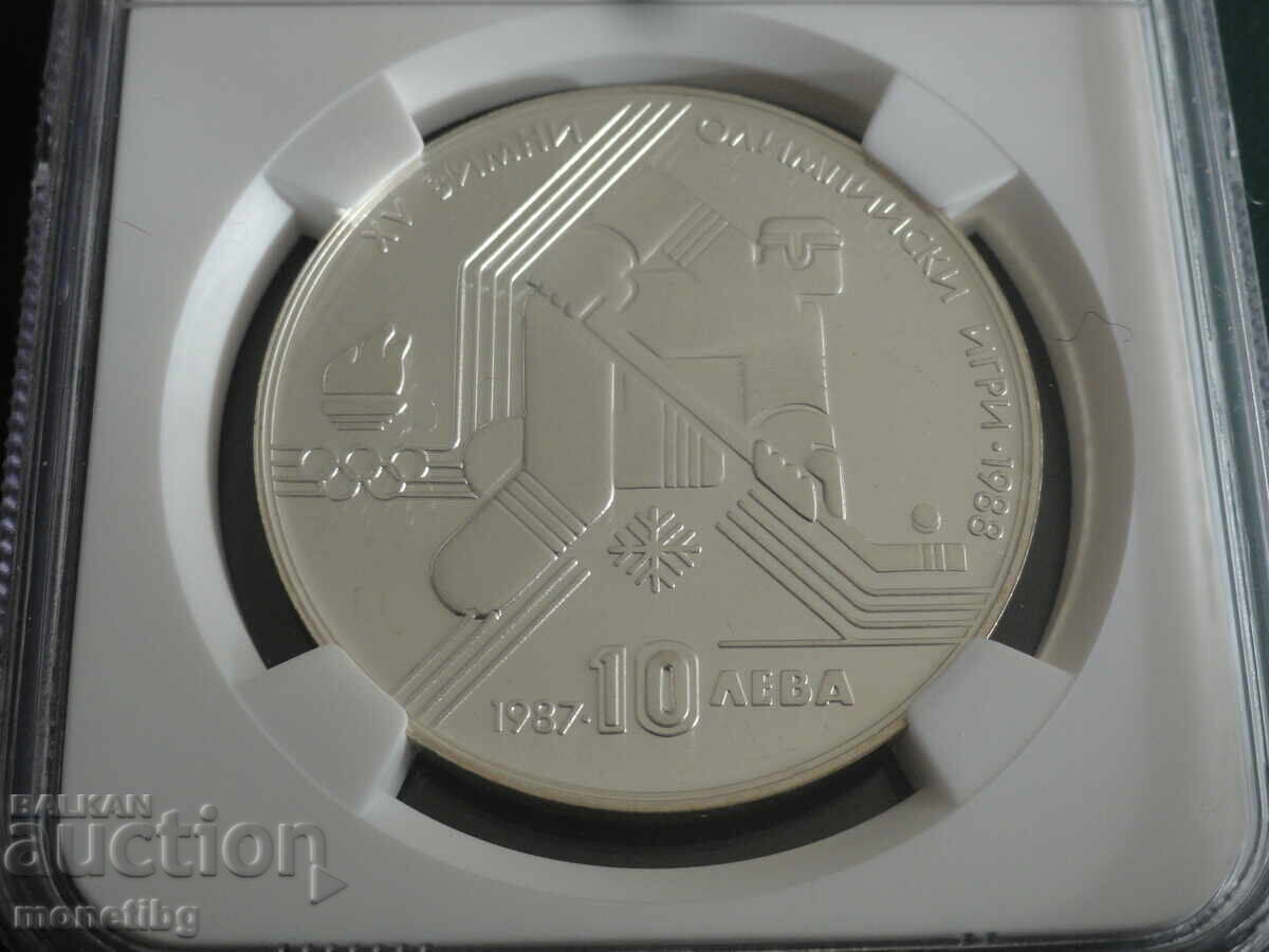 Auction Bulgaria 1987 - 10 leva "XV Olympic Games - Hockey" NGC PF66 Ultra Ca Auction Bulgaria 1987 - 10 leva "XV Olympic Games - Hockey" NGC PF66 Ultra Ca