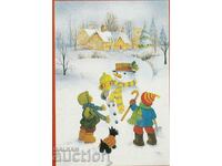 Bulgaria Postal card snowman