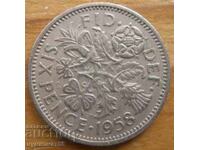 6 pence 1958 - Great Britain (Elizabeth II)