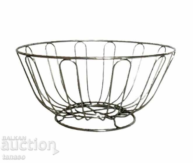 Old wire fruit basket with price 25.00 BGN | € 12.78 Old wire fruit basket with price 25.00 BGN | € 12.78