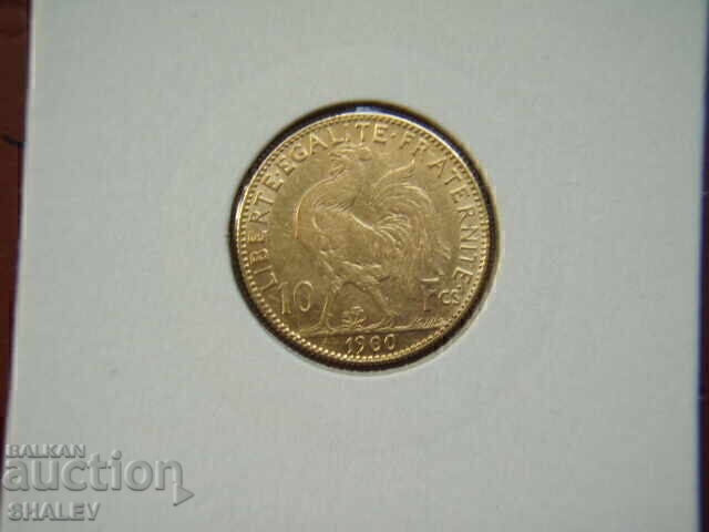 Auction  10 Francs 1900 France - XF/AU (gold)