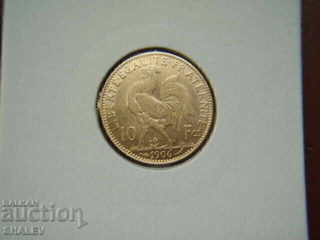 10 franci 1906 Franța - XF/AU (aur) cu preț € 459.89 | 899.47 BGN