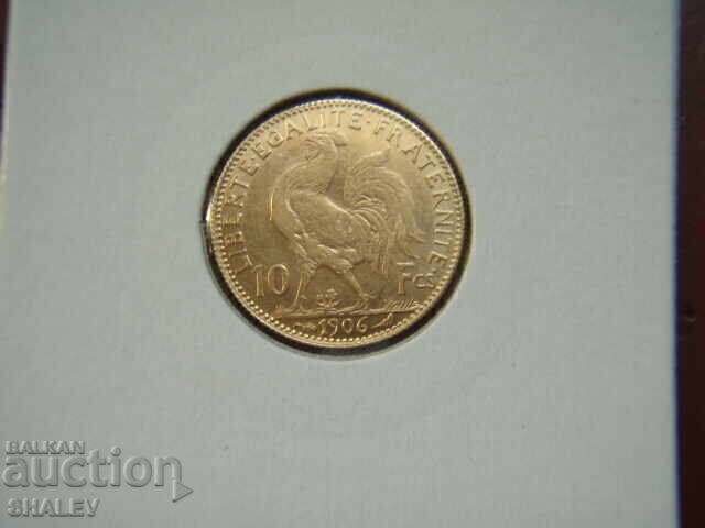 Auction 10 Francs 1906 France - XF/AU (gold) Auction 10 Francs 1906 France - XF/AU (gold)