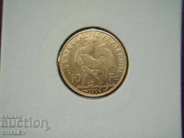 Delivery of 10 Francs 1906 France - XF/AU (gold) Delivery of 10 Francs 1906 France - XF/AU (gold)