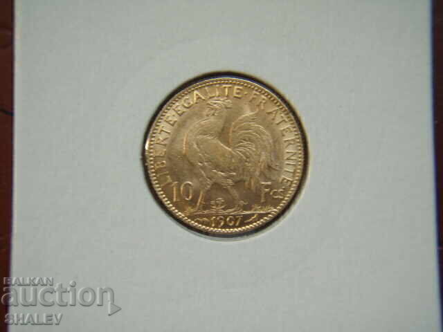 Auction 10 Francs 1907 France - XF/AU (gold) Auction 10 Francs 1907 France - XF/AU (gold)