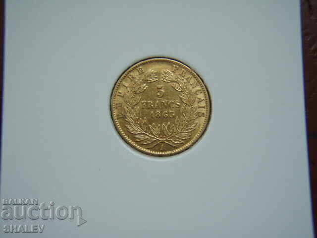 5 franci 1863 A Franța (5 franci Franța) - XF/AU (aur)