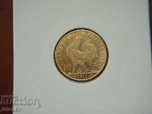 10 Francs 1912 France - XF/AU (gold) with price 869.89 BGN | € 444.77