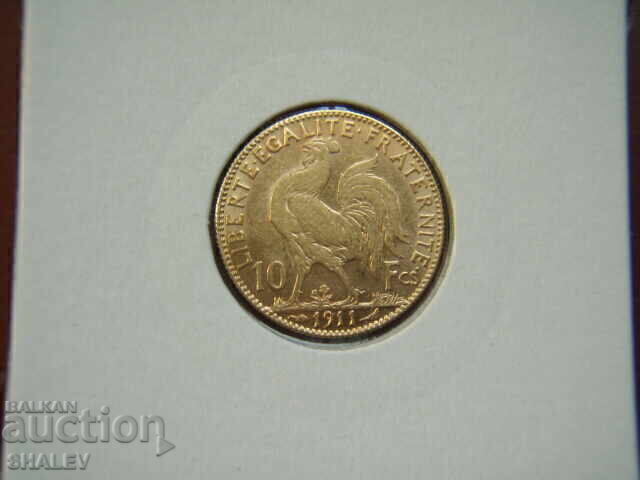Delivery of 10 Francs 1912 France - XF/AU (gold)