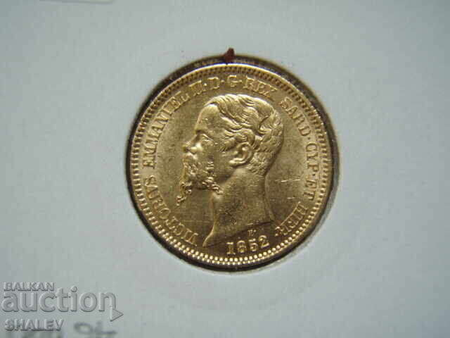 20 Lire 1852 B Sardinia / Italia (Sardiniya) - AU+ (aur) - 5 20 Lire 1852 B Sardinia / Italia (Sardiniya) - AU+ (aur) - 5