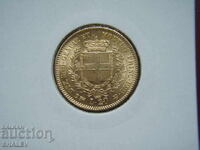 20 Lire 1852 B Sardinia / Italy - AU+ (gold)