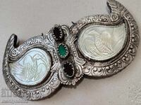 Mid 19th century silver pafts with mother-of-pearl in pafta jewelry