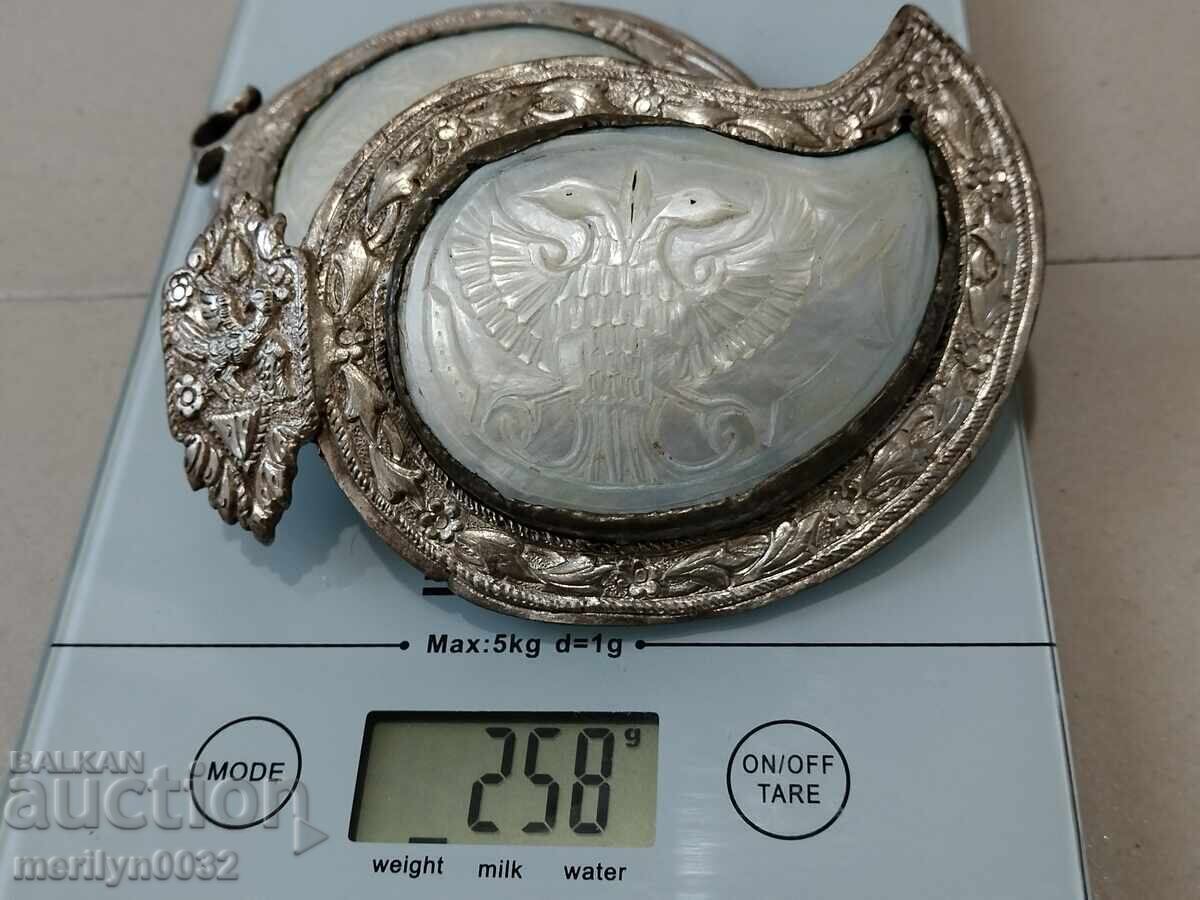 Auction Renaissance silver pafts with mother-of-pearl, pafta, silver Auction Renaissance silver pafts with mother-of-pearl, pafta, silver