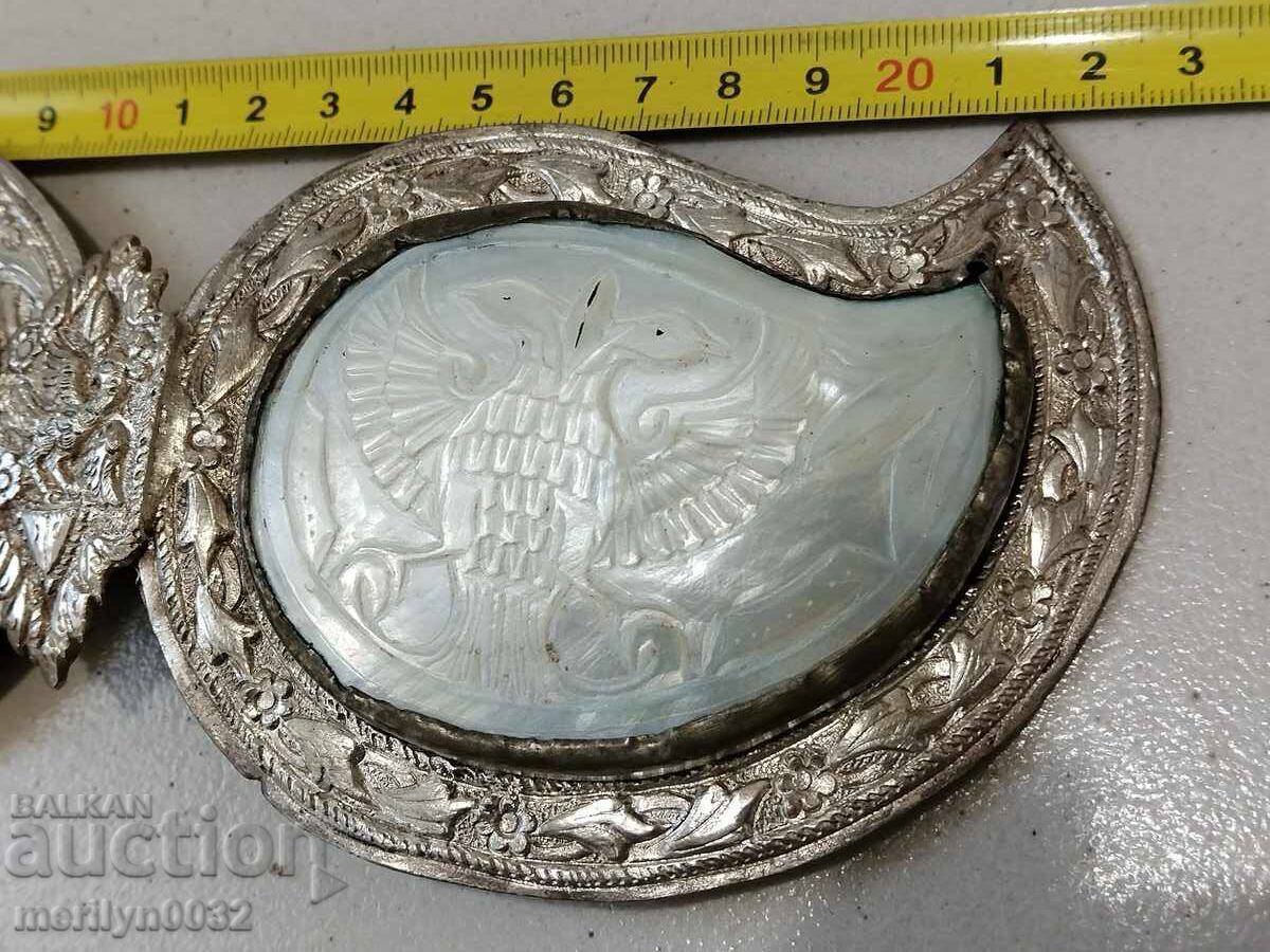 Renaissance silver pafts with mother-of-pearl, pafta, silver - 6 Renaissance silver pafts with mother-of-pearl, pafta, silver - 6