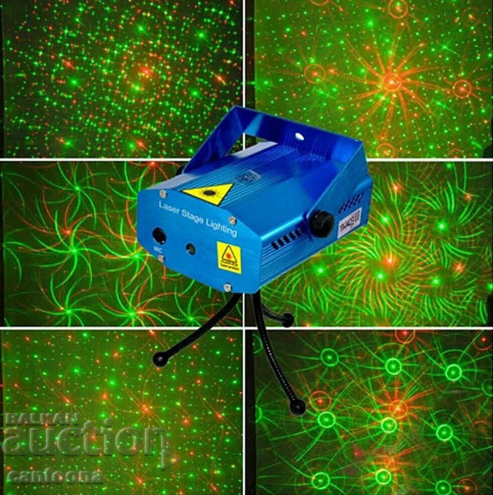 Disco laser, two-color - green and red, different shapes with price 22.99 BGN | € 11.75