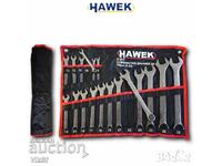 Professional set of combination wrenches HAWEK 18 pieces 8