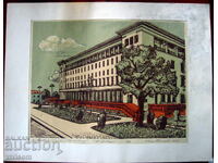 IVAN TOSHKOV GRAVURA CULOAREA AUTORULUI 1957 "x l TRIMONA"
