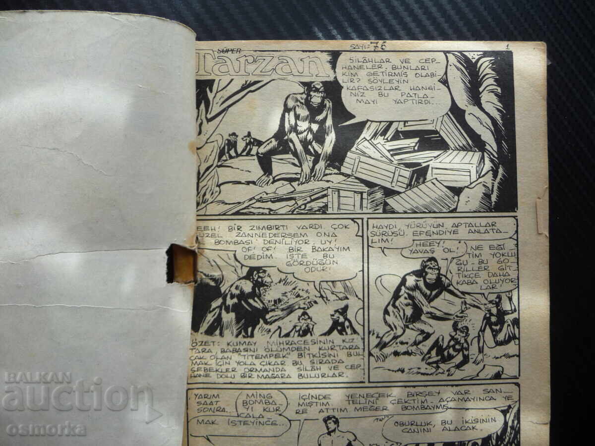 Licitație Super Tarzan Aventuri comice Tarzan se luptă cu vechiul tigru