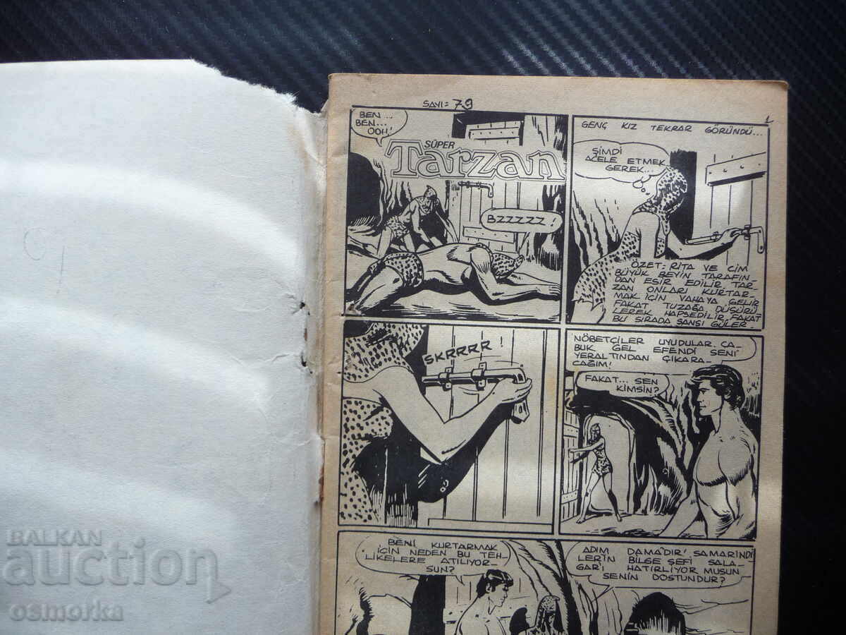 Δημοπρασία Super Tarzan Comic περιπέτειες Ο Ταρζάν παλεύει με το παλιό όπλο