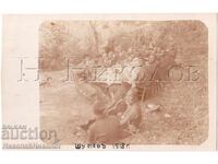 1918 OLD PHOTO PSV SHUMEN MILITARY AT LUNCH D374