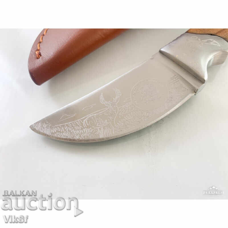 USA Hunting Club Knife Hunting knife solid full tang with leather sheath with price 35.50 BGN | € 18.15 USA Hunting Club Knife Hunting knife solid full tang with leather sheath with price 35.50 BGN | € 18.15