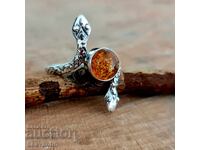 Silver ring with Amber (5633)