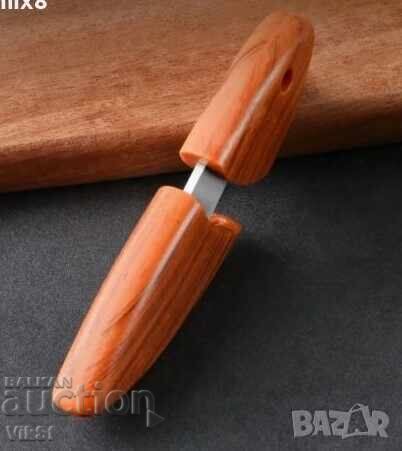 Auction  Mini knife with scabbard, D2 steel - 54x104 mm