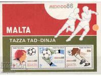 1986. Malta. World Cup - Mexico 1986 Block.