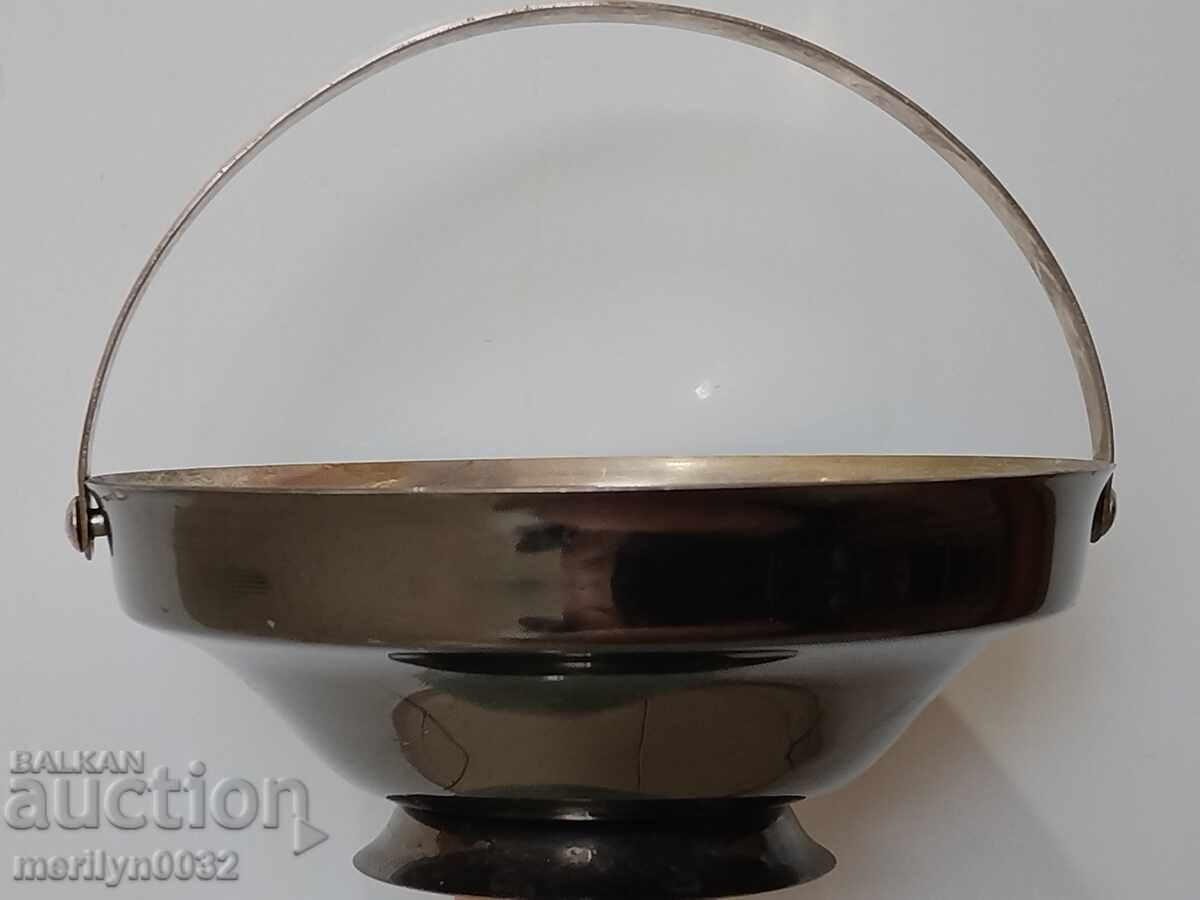 Metal basket enamel candy box USSR basket sugar bowl with price 58.00 BGN | € 29.65 Metal basket enamel candy box USSR basket sugar bowl with price 58.00 BGN | € 29.65