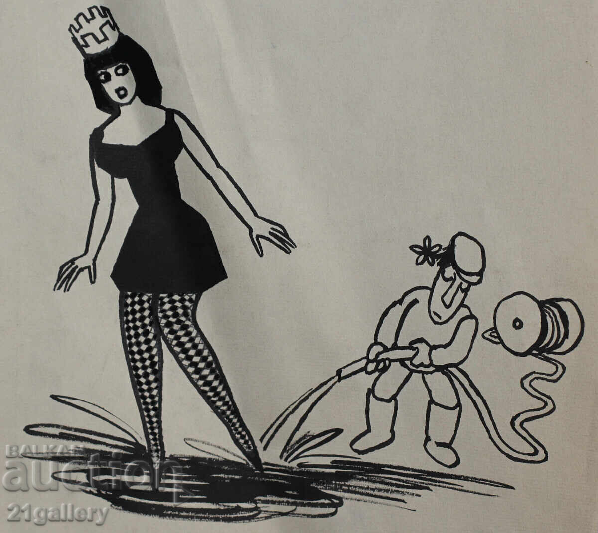 Tsvetan Tsekov Karandash (1924-2010) caricature / ink - 7 Tsvetan Tsekov Karandash (1924-2010) caricature / ink - 7