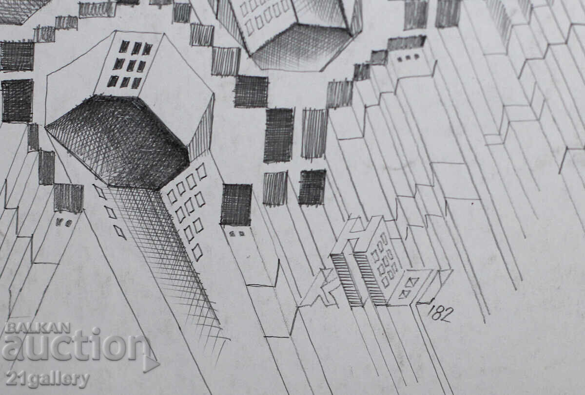 Kiril Nedyalkov (1940 – 2023) Pencil / Abstract landscape - 7 Kiril Nedyalkov (1940 – 2023) Pencil / Abstract landscape - 7