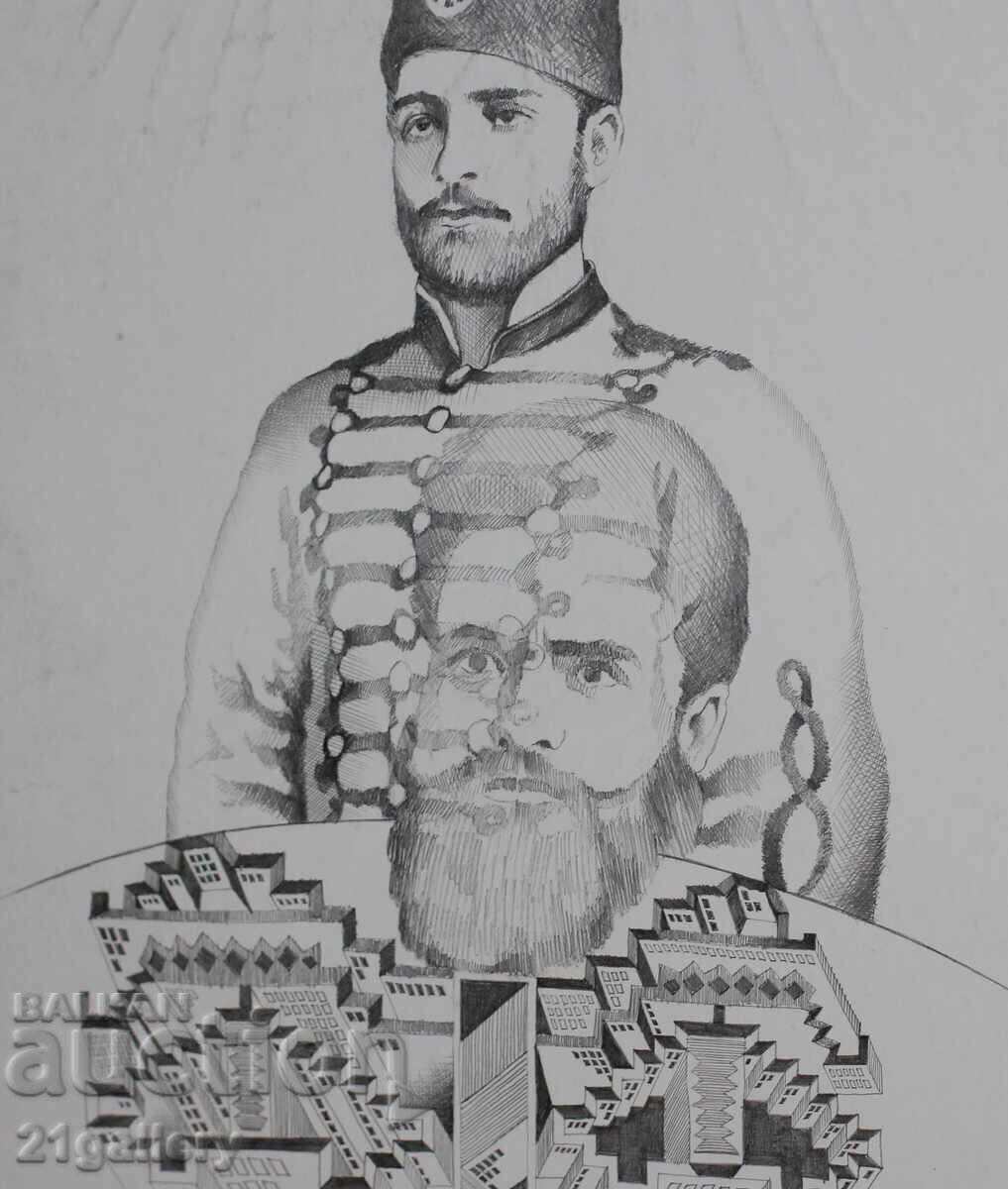 Kiril Nedyalkov (1940 – 2023) Pencil / Abstract portrait - 5 Kiril Nedyalkov (1940 – 2023) Pencil / Abstract portrait - 5