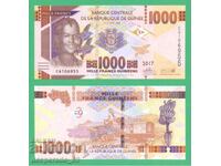 (¯`'•.¸ GUINEA 1000 franci 2017 UNC ¸.•'´¯)