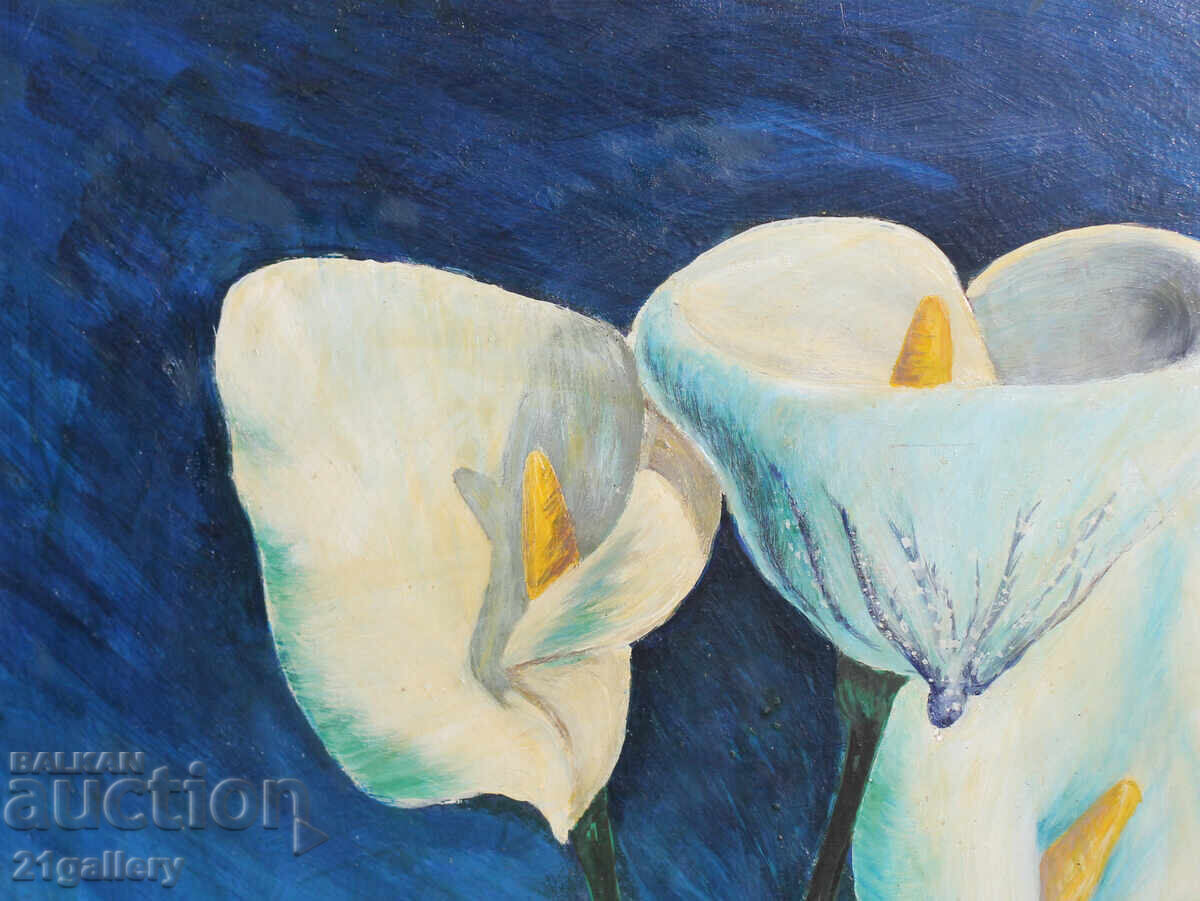 Delivery of Still life vase with flowers, oil paints, signed Delivery of Still life vase with flowers, oil paints, signed