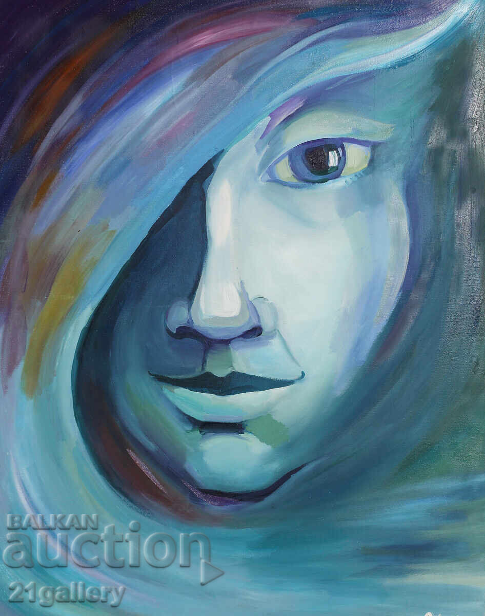 Pictura in ulei Portret abstract, semnat cu preț 700.00 BGN | € 357.90 Pictura in ulei Portret abstract, semnat cu preț 700.00 BGN | € 357.90