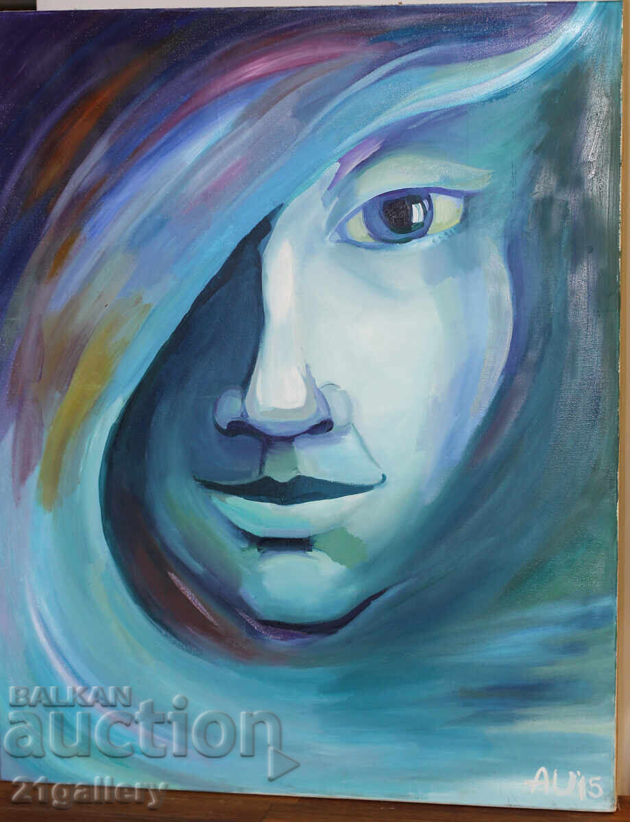 Licitație Pictura in ulei Portret abstract, semnat Licitație Pictura in ulei Portret abstract, semnat