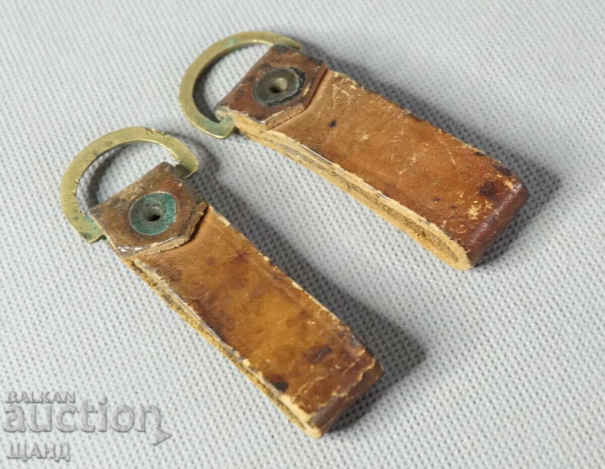 Auction Old leather holder for Military dagger saber knife set of 2 pcs Auction Old leather holder for Military dagger saber knife set of 2 pcs