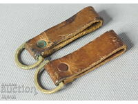 Old leather holder for Military dagger saber knife set of 2 pcs