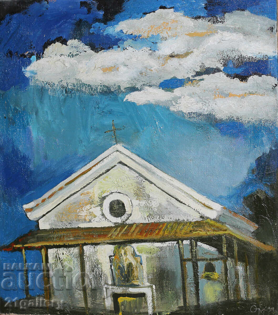 Ognyan Mehandzhiev Landscape, oil paints, signed 1999 with price 550.00 BGN | € 281.21 Ognyan Mehandzhiev Landscape, oil paints, signed 1999 with price 550.00 BGN | € 281.21