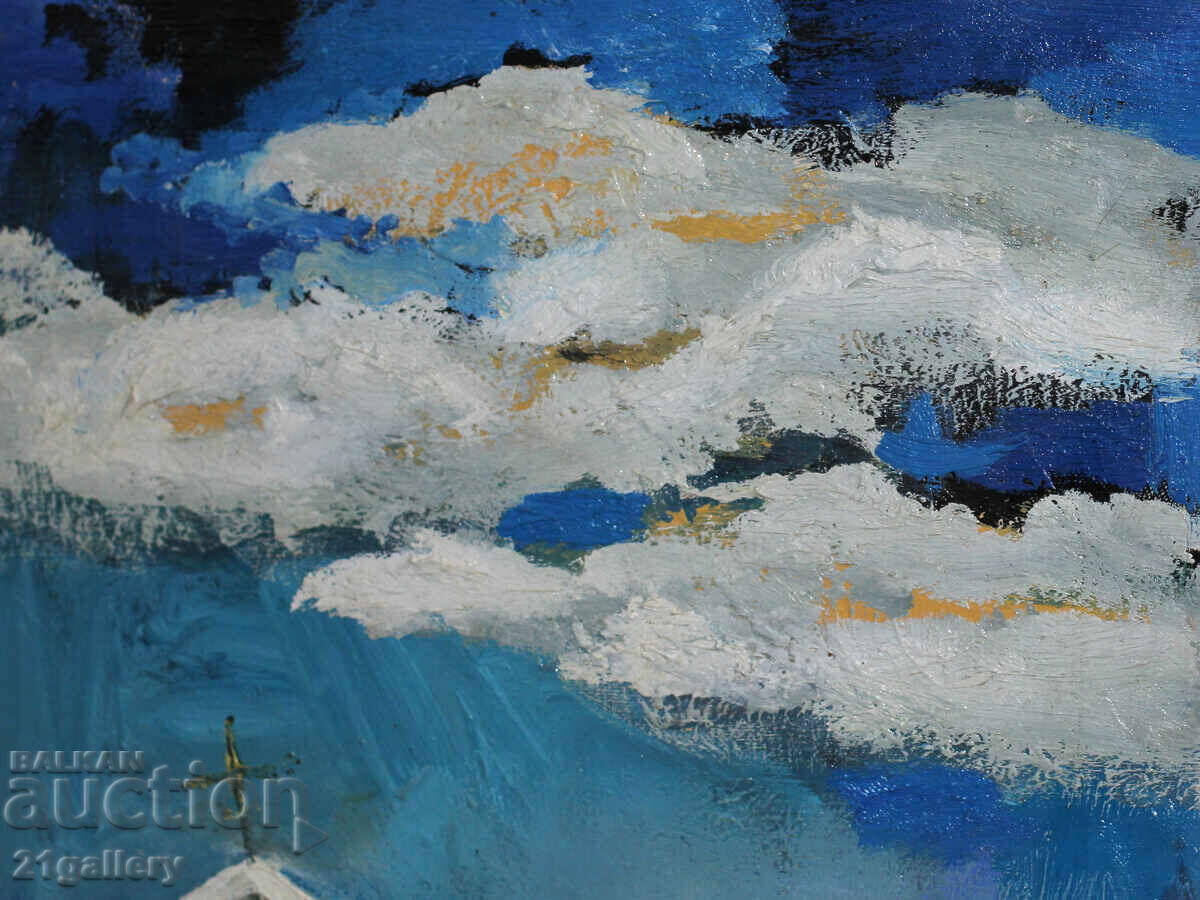 Delivery of Ognyan Mehandzhiev Landscape, oil paints, signed 1999 Delivery of Ognyan Mehandzhiev Landscape, oil paints, signed 1999