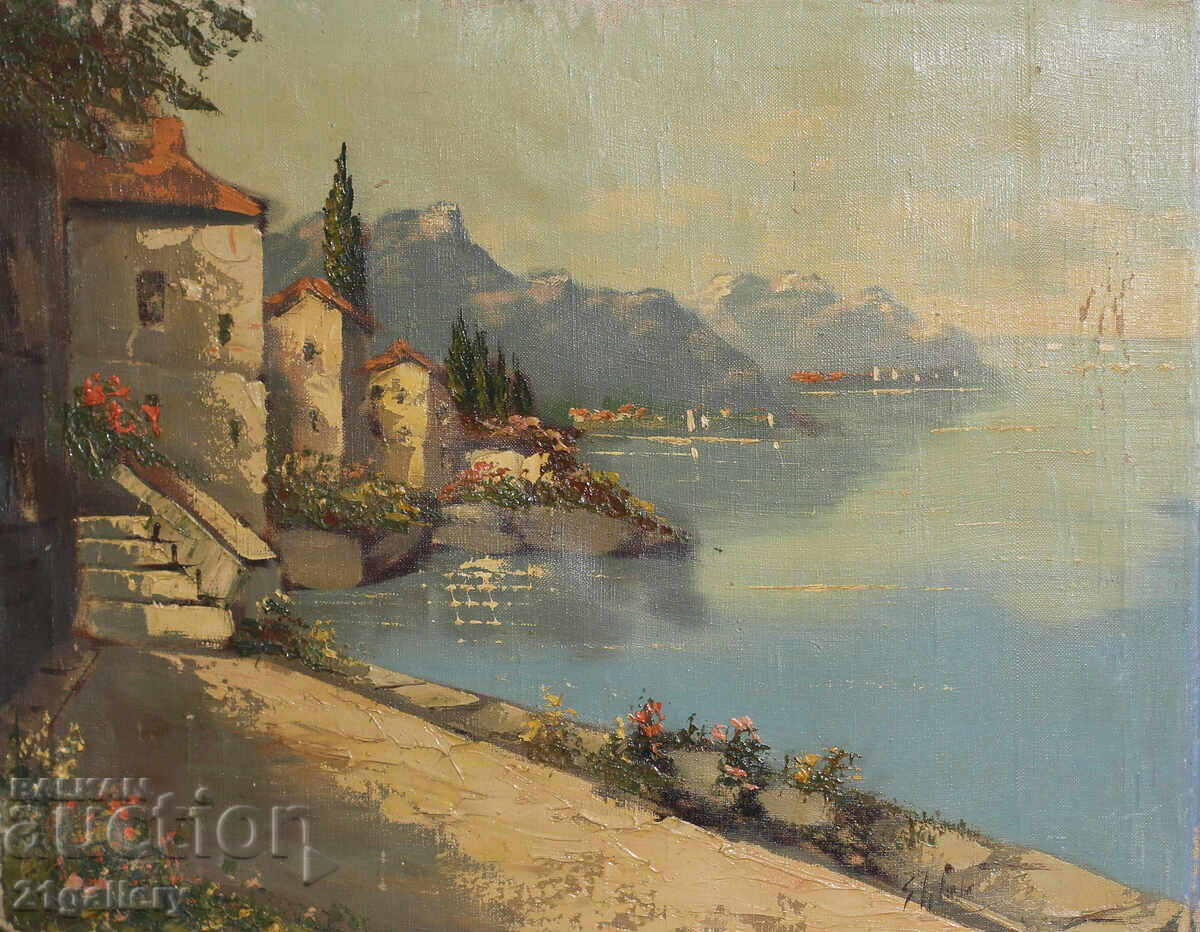 Old oil painting, landscape, signed with price 350.00 BGN | € 178.95 Old oil painting, landscape, signed with price 350.00 BGN | € 178.95